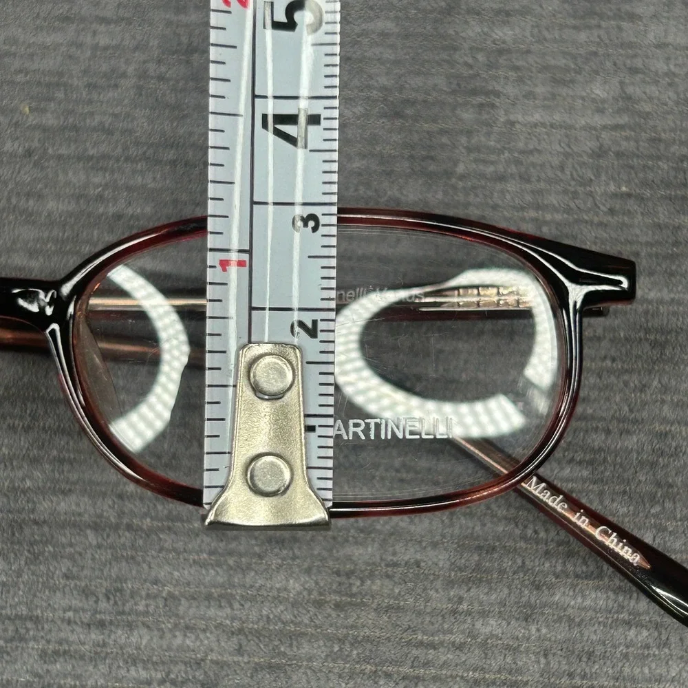 Mario Martinelli Burgundy Tortoise Oval Y2k Eyeglass Frames 48-16 31924